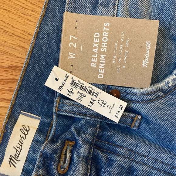 NWT Madewell Jean Shorts - Picture 3 of 4